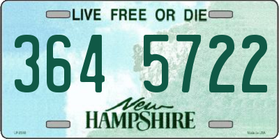 NH license plate 3645722