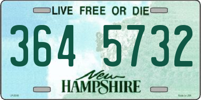 NH license plate 3645732