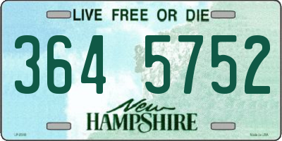 NH license plate 3645752