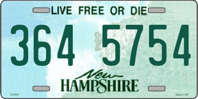 NH license plate 3645754