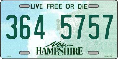 NH license plate 3645757