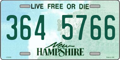 NH license plate 3645766