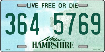 NH license plate 3645769