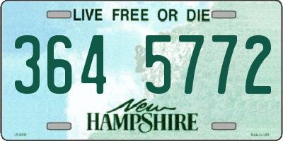 NH license plate 3645772