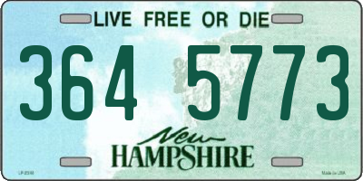 NH license plate 3645773
