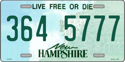 NH license plate 3645777