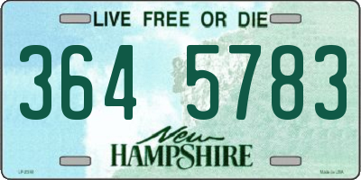 NH license plate 3645783