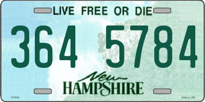 NH license plate 3645784