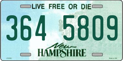 NH license plate 3645809