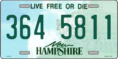NH license plate 3645811