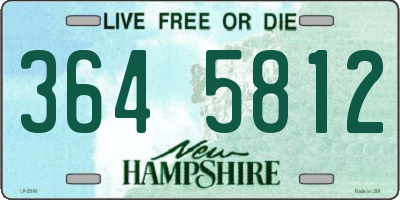 NH license plate 3645812