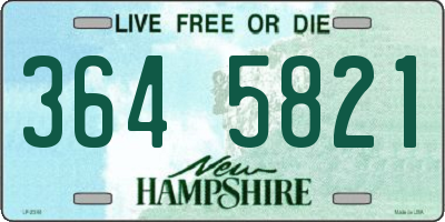NH license plate 3645821