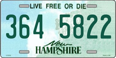 NH license plate 3645822
