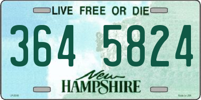 NH license plate 3645824