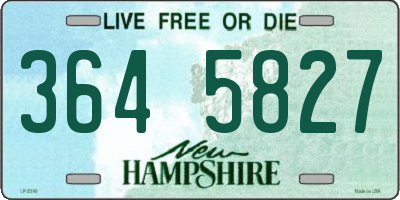 NH license plate 3645827