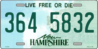 NH license plate 3645832