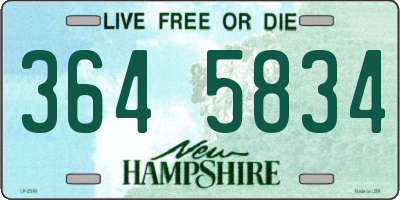 NH license plate 3645834