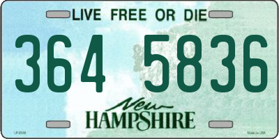 NH license plate 3645836