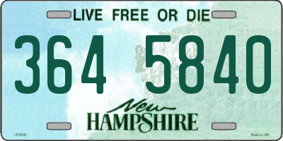NH license plate 3645840