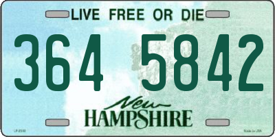 NH license plate 3645842