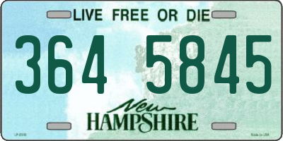 NH license plate 3645845