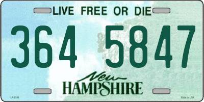 NH license plate 3645847