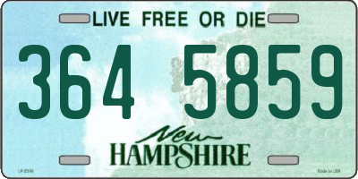 NH license plate 3645859