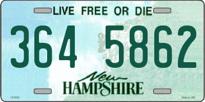 NH license plate 3645862