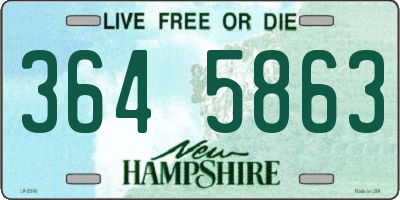 NH license plate 3645863