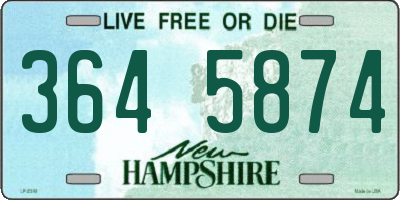 NH license plate 3645874