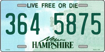 NH license plate 3645875