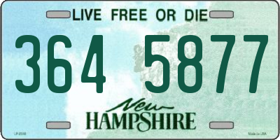 NH license plate 3645877