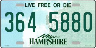 NH license plate 3645880