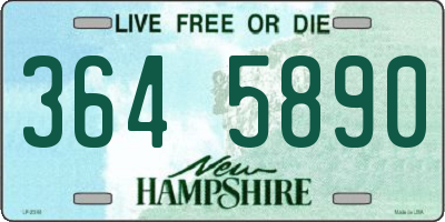 NH license plate 3645890