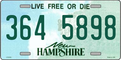 NH license plate 3645898