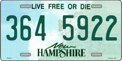 NH license plate 3645922