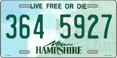 NH license plate 3645927