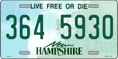NH license plate 3645930