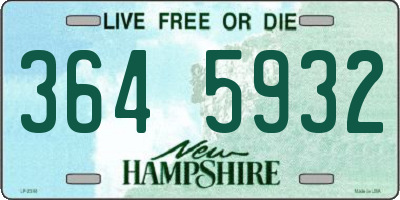 NH license plate 3645932
