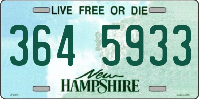 NH license plate 3645933