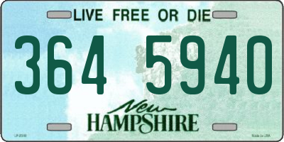 NH license plate 3645940