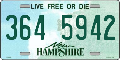 NH license plate 3645942