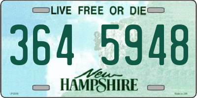 NH license plate 3645948