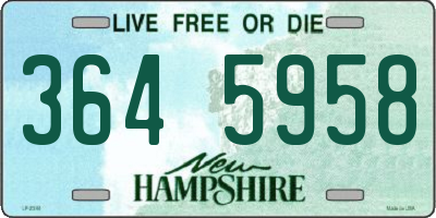 NH license plate 3645958