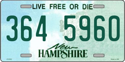 NH license plate 3645960