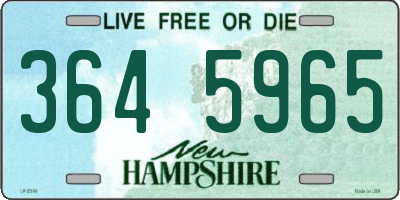 NH license plate 3645965