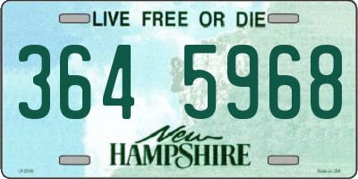 NH license plate 3645968