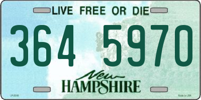 NH license plate 3645970