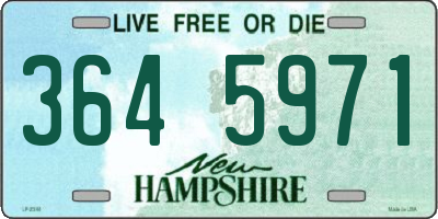 NH license plate 3645971