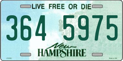 NH license plate 3645975